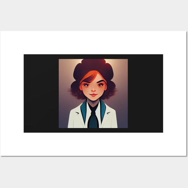 Female scientist | Comics style Wall Art by ComicsFactory